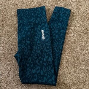 Gymshark Women Teal Leopard Print Leggings